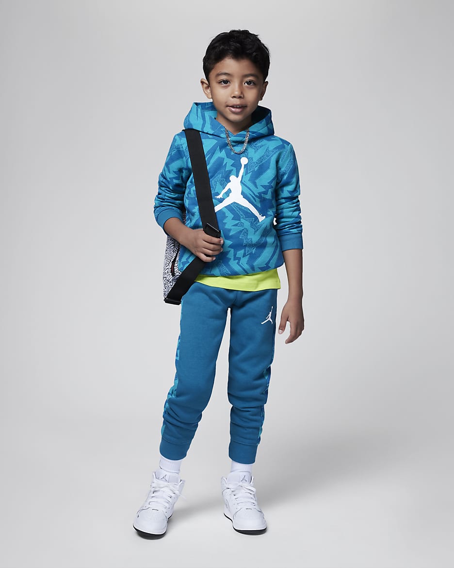 Jordan Little Kids Essentials Printed Fleece Hoodie and Pants Set
